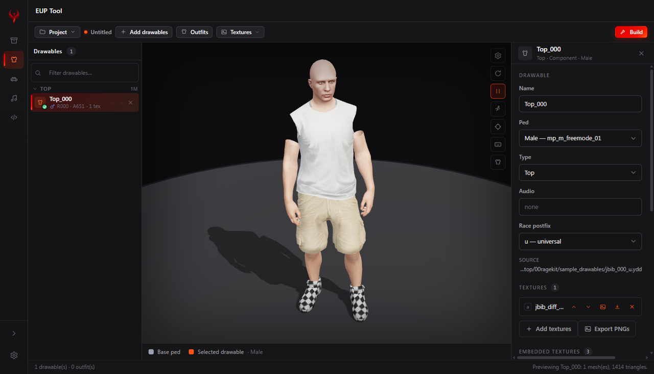 SCREENSHOT — GARMENT ON THE FREEMODE PED