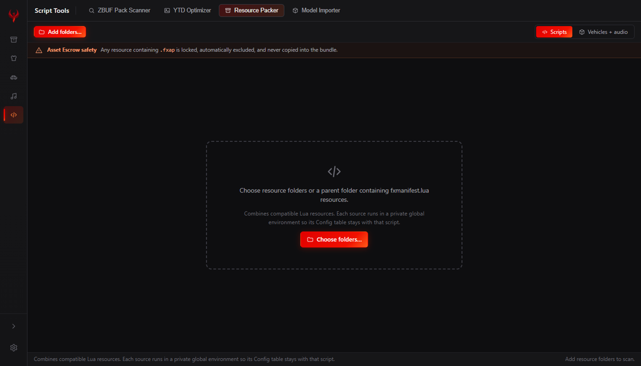 SCREENSHOT — RESOURCE PACKER